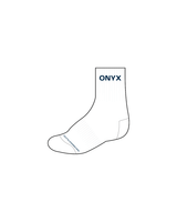 The 3/4 Crew Grip Sock - White - Onyx Fit - Blue
