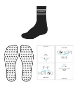 The Crew Grip Sock - Black - The Lagree Method - White