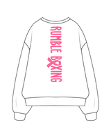 The Classic Crewneck - White - Rumble - Breast Cancer - Pink