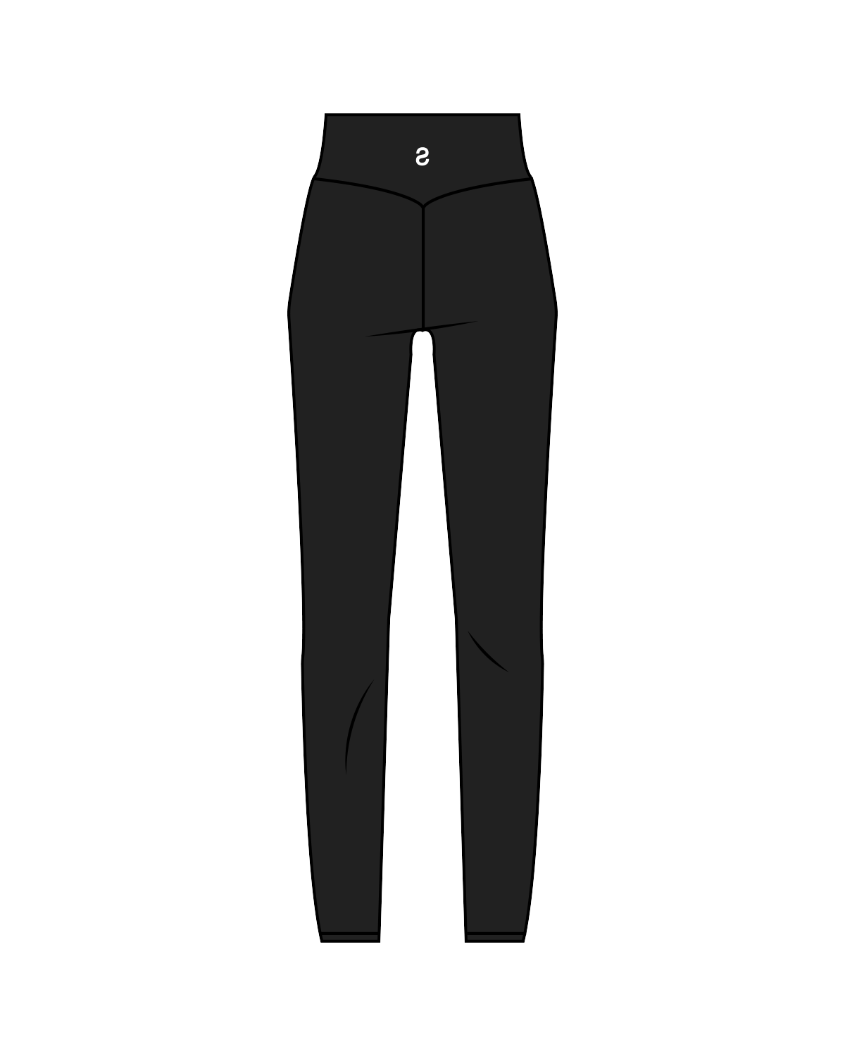 The Basic Legging - Black - Solos Pilates - Back - White