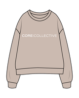The Womens Crewneck - Bone - Core Collective - Center / Back - Bone