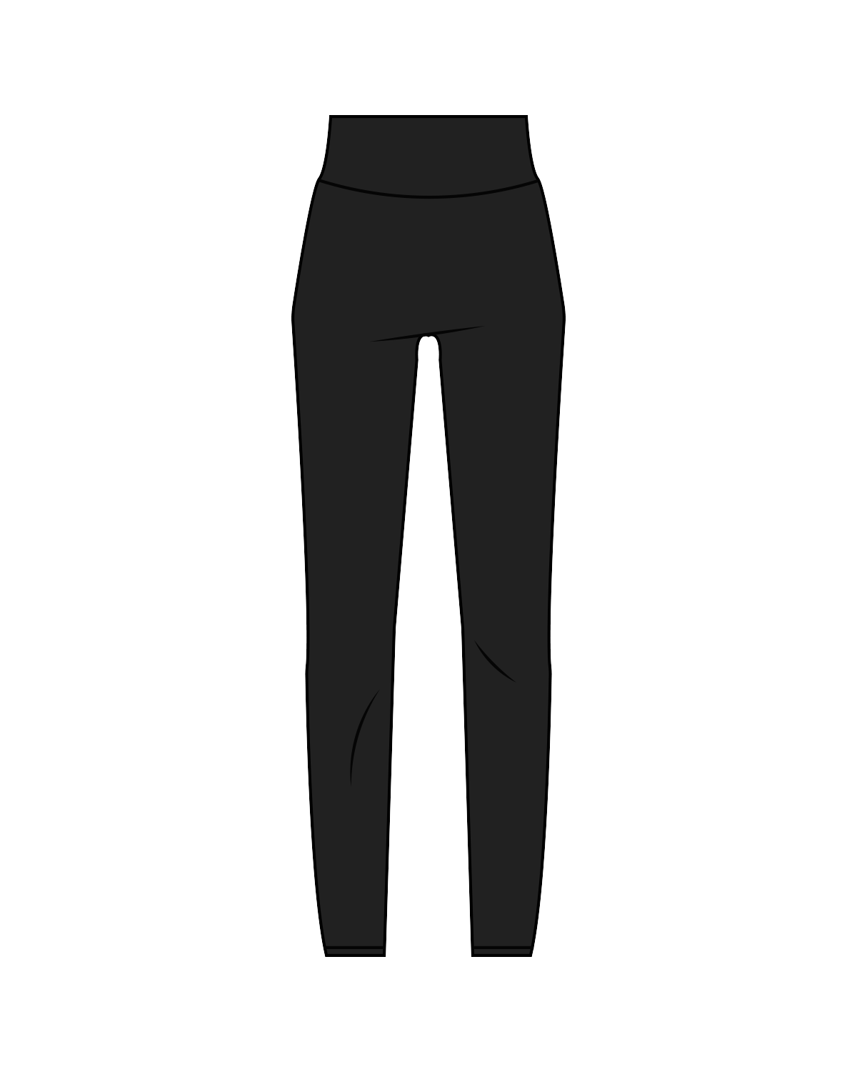 The Basic Legging - Black - Solos Pilates - Back - White