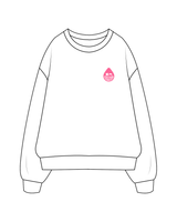 The Classic Crewneck - White - Rumble - Breast Cancer - Pink
