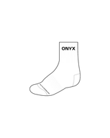 The 3/4 Crew Grip Sock - White - Onyx Fit - Black