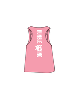 The Crop Tank - Bubblegum - Rumble - Breast Cancer - White