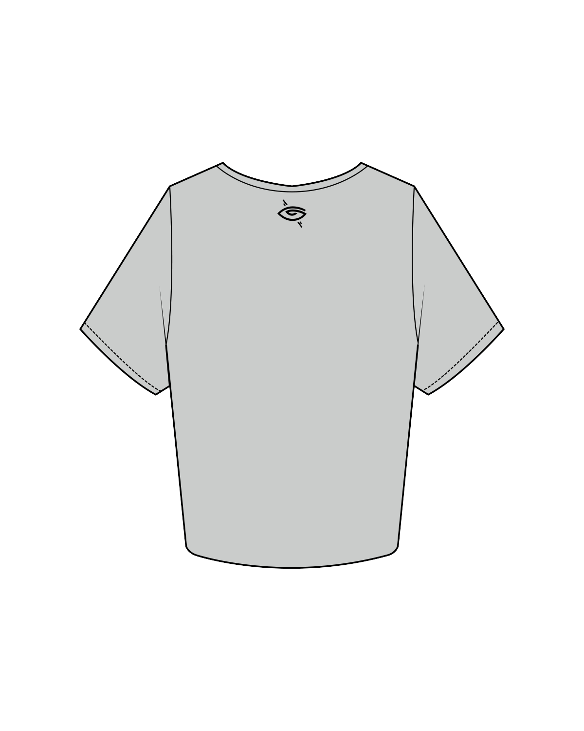 The Crop Tee - Storm - Higher Ground - Center / Back - Black