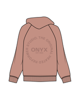 The Womens Hoodie - Clay - Onyx Fit - Left Chest / Back - Clay