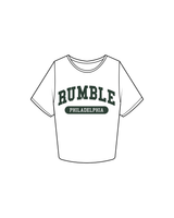 The Crop Tee - White - Rumble - Philadelphia - Green