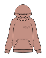 The Womens Hoodie - Clay - Onyx Fit - Left Chest / Back - Clay
