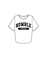 The Crop Tee - White - Rumble - Virginia - Black