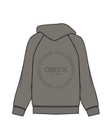 The Mens Hoodie - Washed Gray - Onyx Fit - Left Chest / Back - Washed Gray