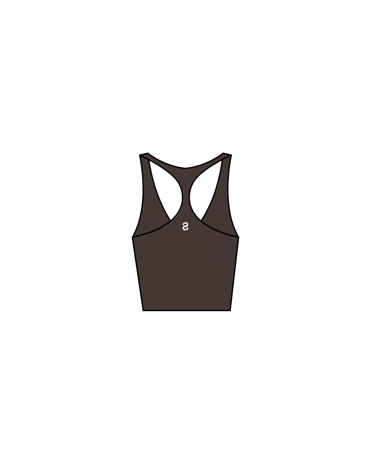The Racer Tank - Cafe - Solos Pilates - Front / Back - White