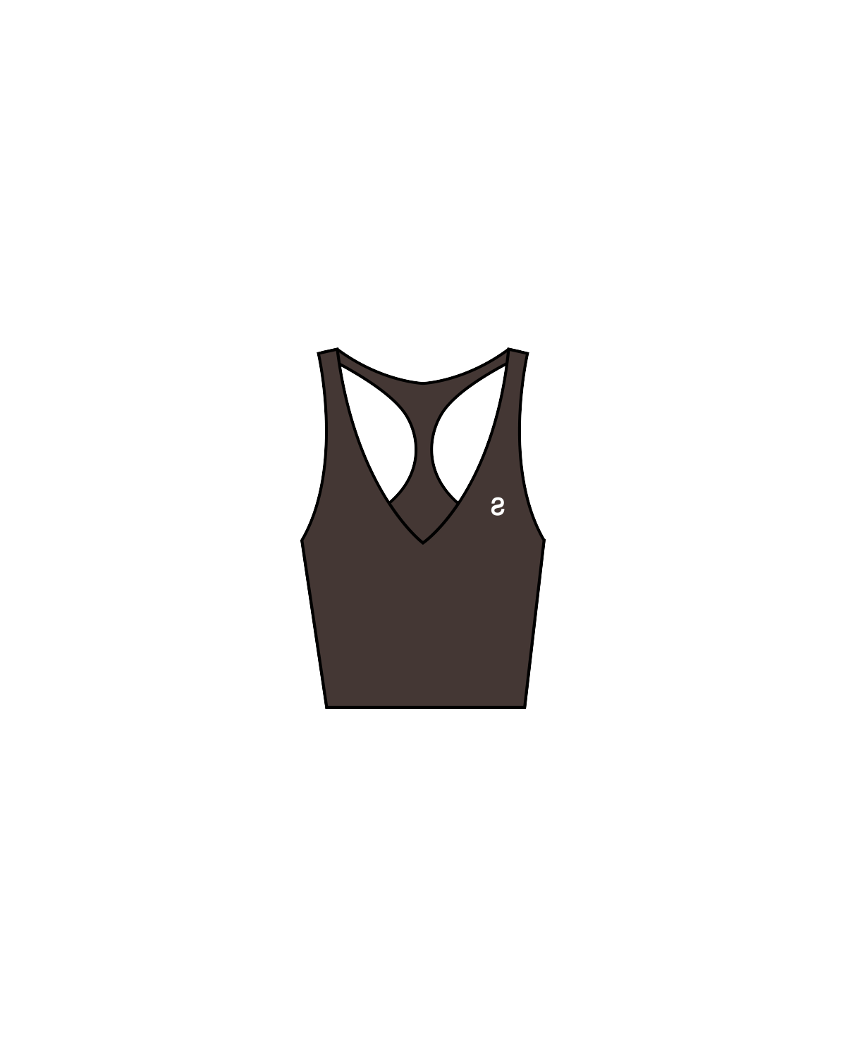 The Racer Tank - Cafe - Solos Pilates - Front / Back - White