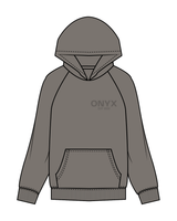 The Mens Hoodie - Washed Gray - Onyx Fit - Left Chest / Back - Washed Gray