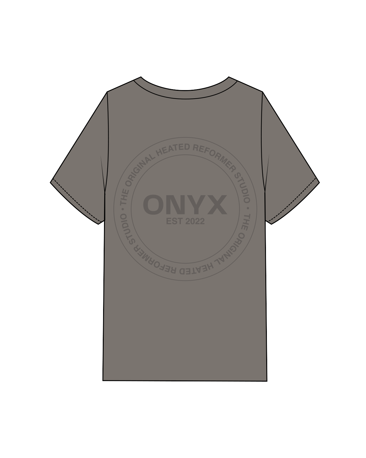The Mens Heavyweight Tee - Washed Gray - Onyx Fit - Left Chest / Back - Washed Gray