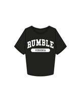 The Crop Tee - Black - Rumble - Virginia - White