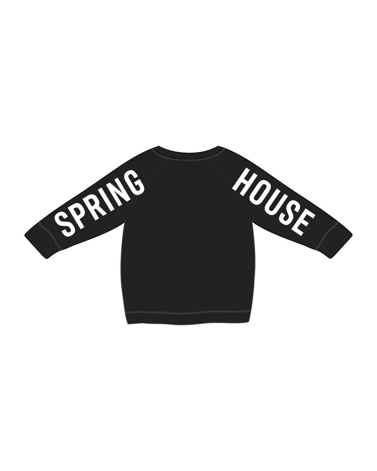 The Oversized Crop - Black - Spring House - Wingspan - White