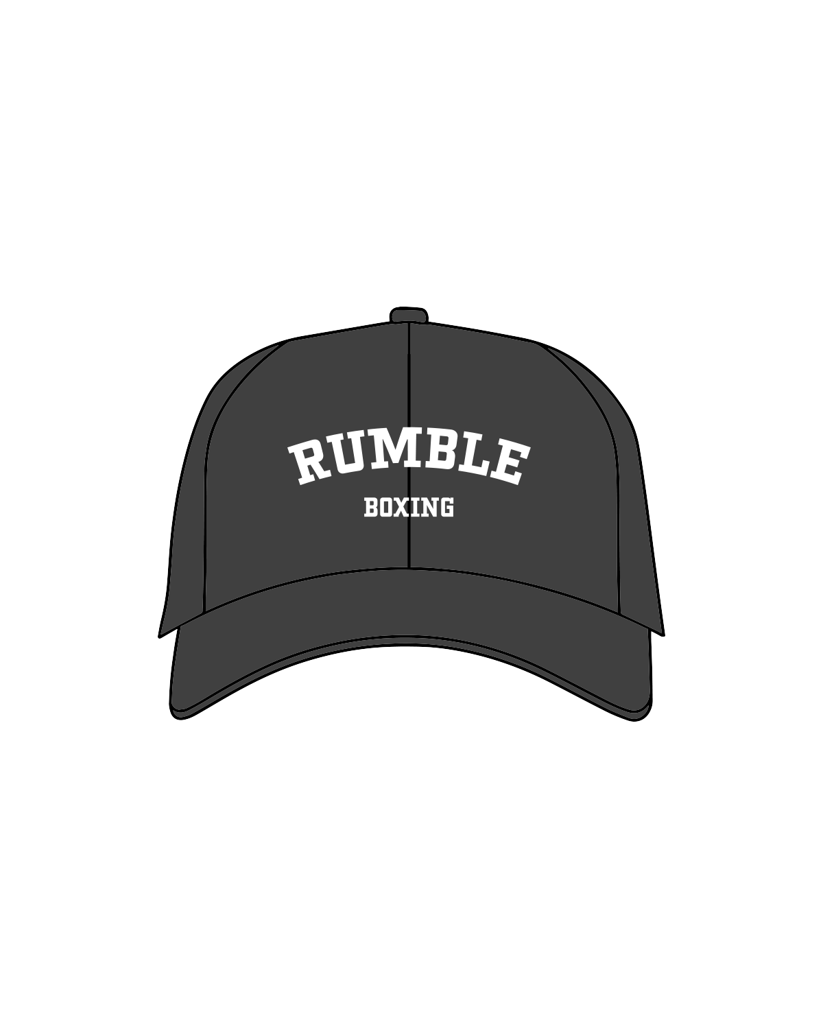 The Dad Hat - Charocal - Rumble - Front / Back - White Puff Stitch