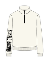 The Womens 1/4 Zip - Off White  - Rumble - Right Sleeve - Black