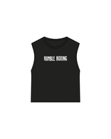 The Womens Classic Crop Tank - Black - Rumble - Center - White