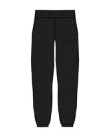 The Womens Sweatpants - Black - Evolve Spa - Left Leg - Below Pock - Embroidered - Black