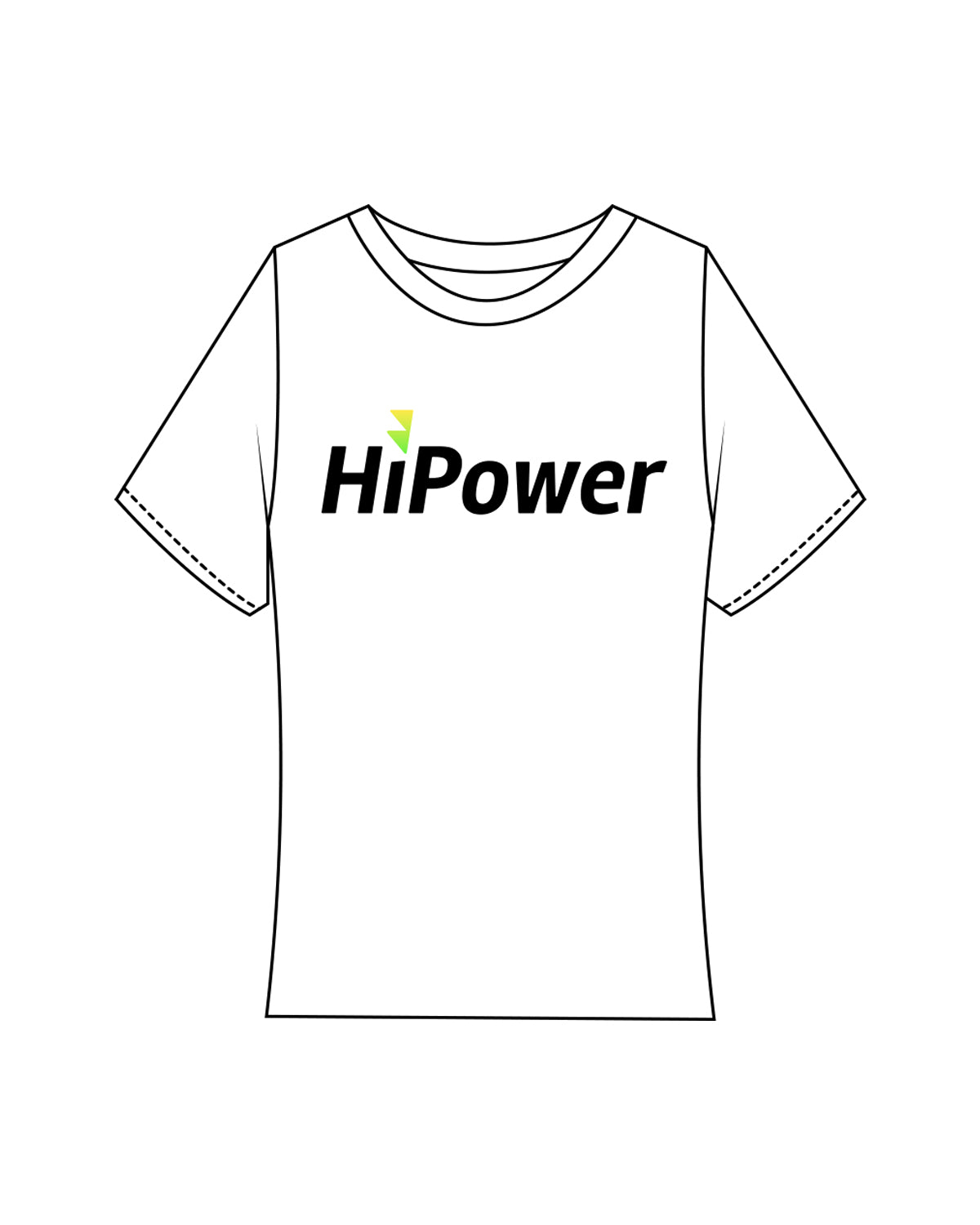 The Baby Tee - White - Hi Power - Center Chest & Coach Back Stacked -Full Color