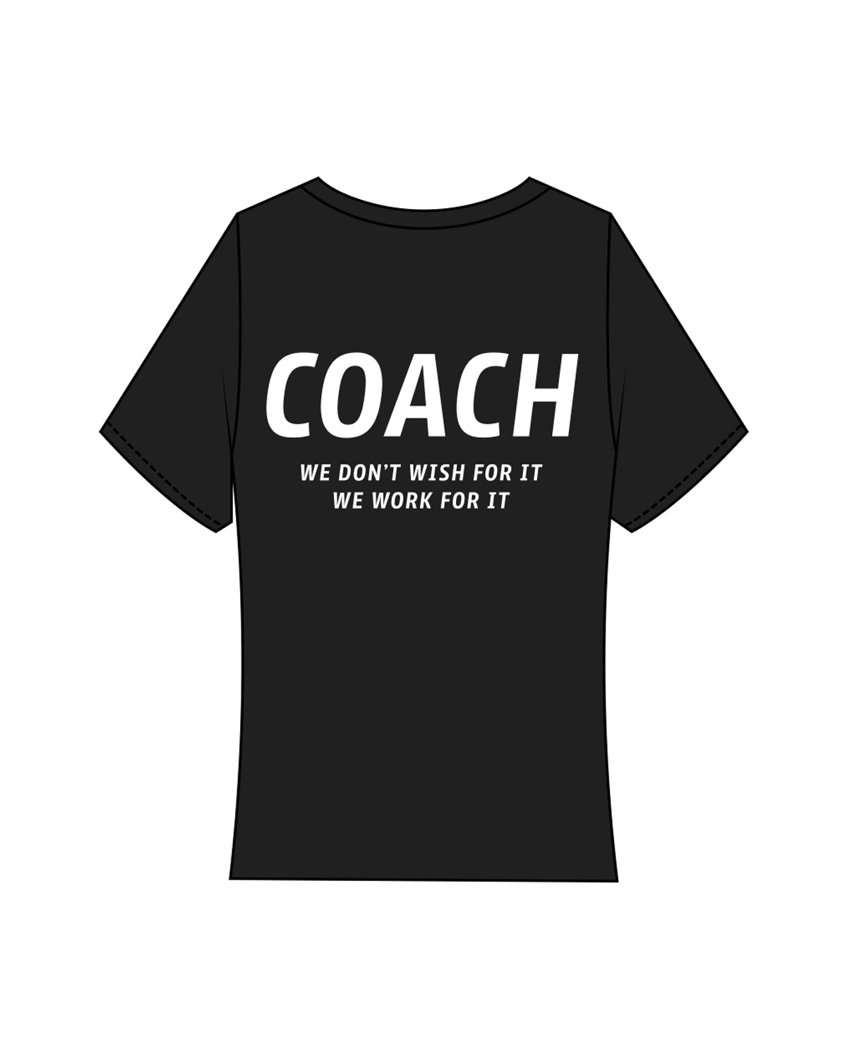 The Baby Tee - Black - Hi Power - Center Chest & Coach Back Stacked - Full Color