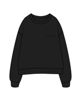 The Womens Heavy Crewneck - Black - Evolve Spa - Left Chest - Embroidered - Black