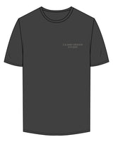 The Mens Tee - Charcoal - Cilano Design Studio - Left Chest Stacked - Printed - Off White