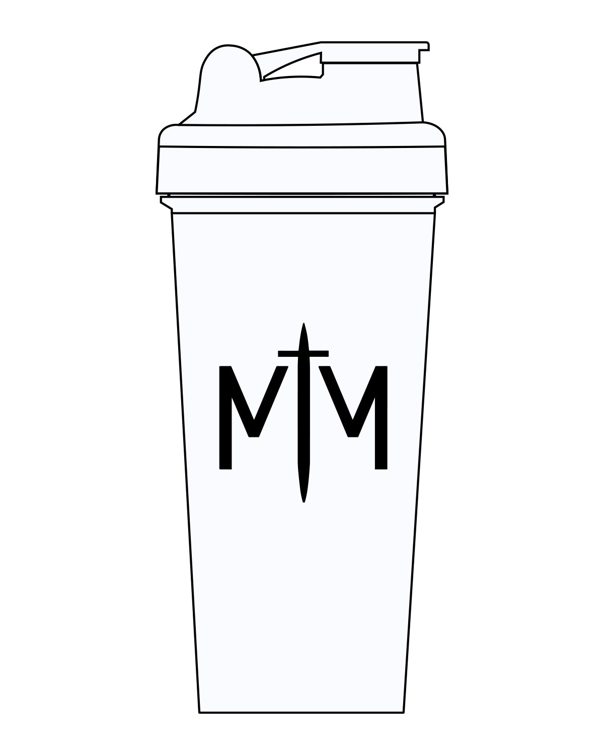 The Shaker Bottle - White - MakeMoves - Center  - Black