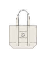 The Contrast Tote Bag - Natural / Natural - Evolve Collective - Center Body Stacked - Printed - Black