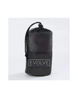 The Gym Towel - Black - Evolve Spa - Center - Gold - Bag - Center Stacked - White