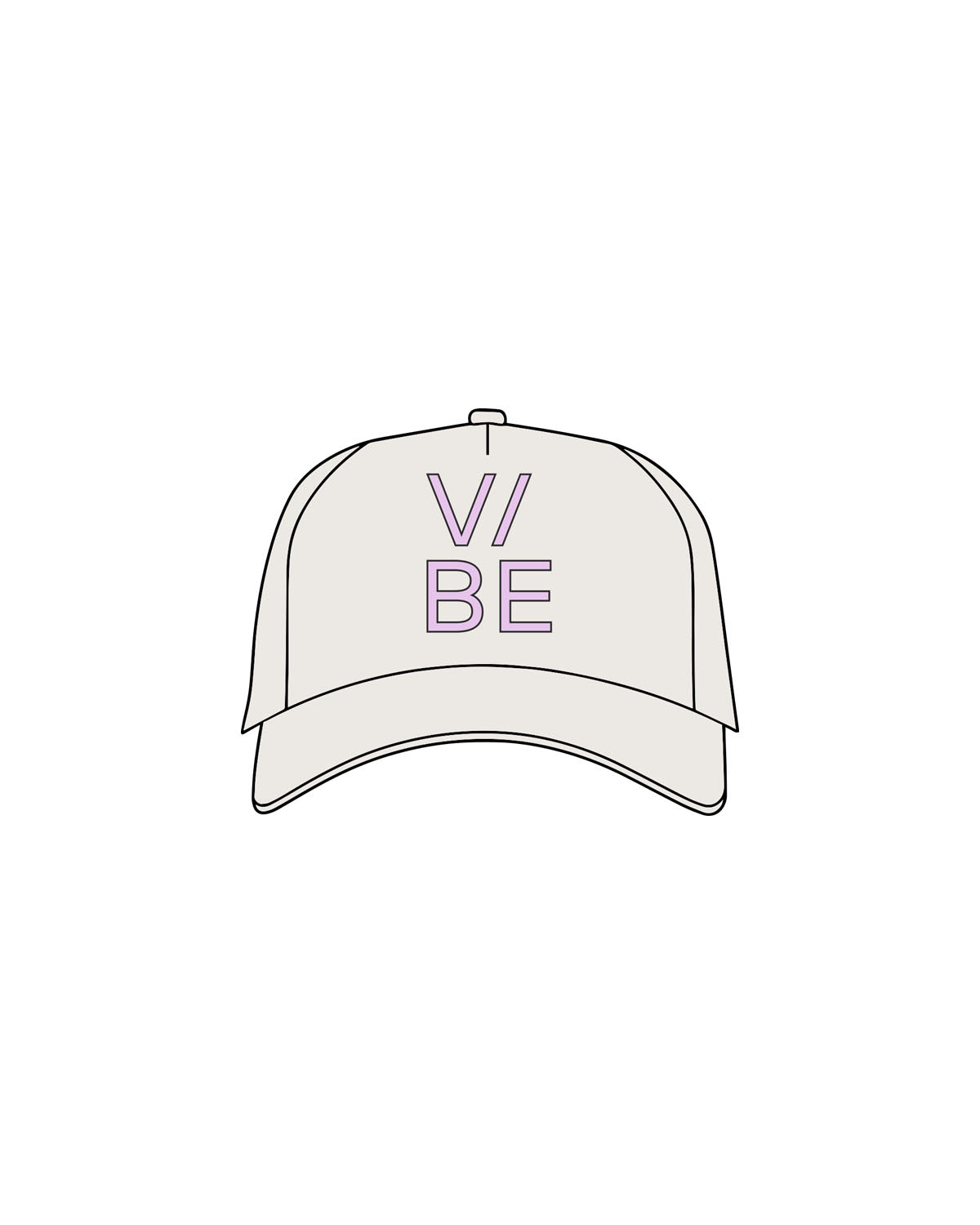 The Foam Trucker Hat - Bone - The Vibe - Center Crown - Printed - Full Color