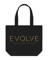 The Tote Bag - Black - Evolve Spa - Center Stacked - Gold