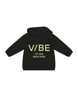The Kids Hoodie - Black - The Vibe - Center Chest & Center Back Stacked - Printed - Neon Yellow