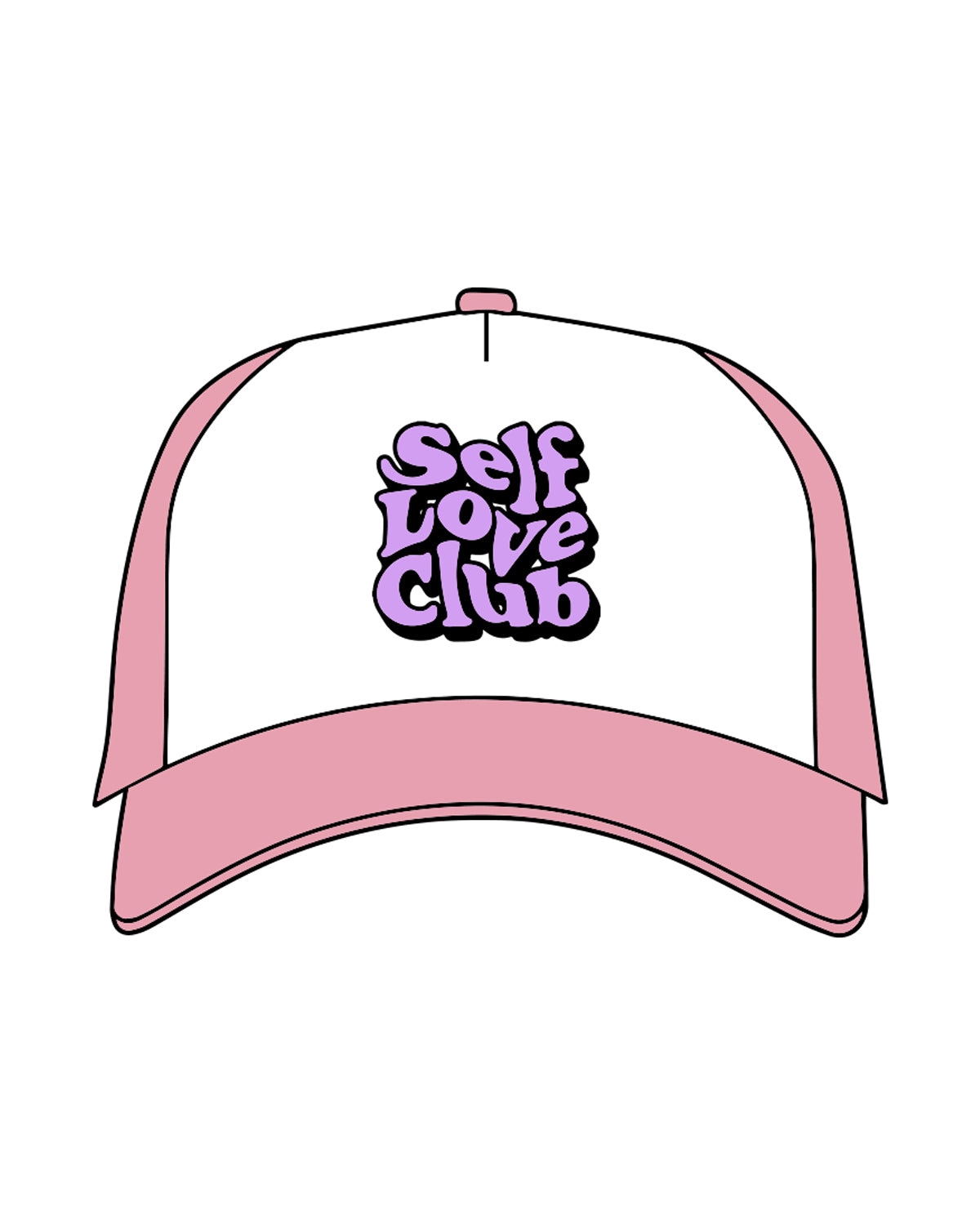 The Foam Trucker - Hot Pink / White - Club Lagree - Center Stacked - Full Color