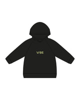 The Kids Hoodie - Black - The Vibe - Center Chest & Center Back Stacked - Printed - Neon Yellow