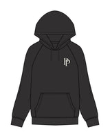 The Classic Hoodie - Charcoal -Pose Pilates - Left Chest & Back Center - Off White