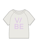 The Kids Heavyweight Tee - Washed Bone - The Vibe - Center Chest - Printed - Lavender
