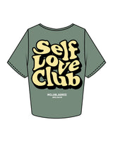 The Crop Tee - Sage - Club Lagree - Left Chest Stacked & Back Stacked - Full Color