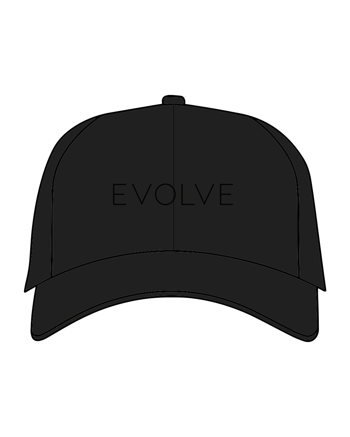 The Dad Hat - Black - Evolve Spa - Center - Capital Letters - Black