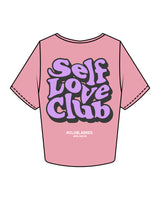 The Crop Tee - Bubblegum - Club Lagree - Left Chest Stacked & Back Stacked - Full Color