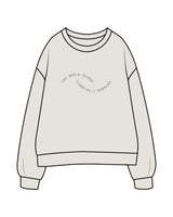 The Womens Crewneck - Washed Bone - Brick House - Center Chest & Back Neckline - Printed - Full Color
