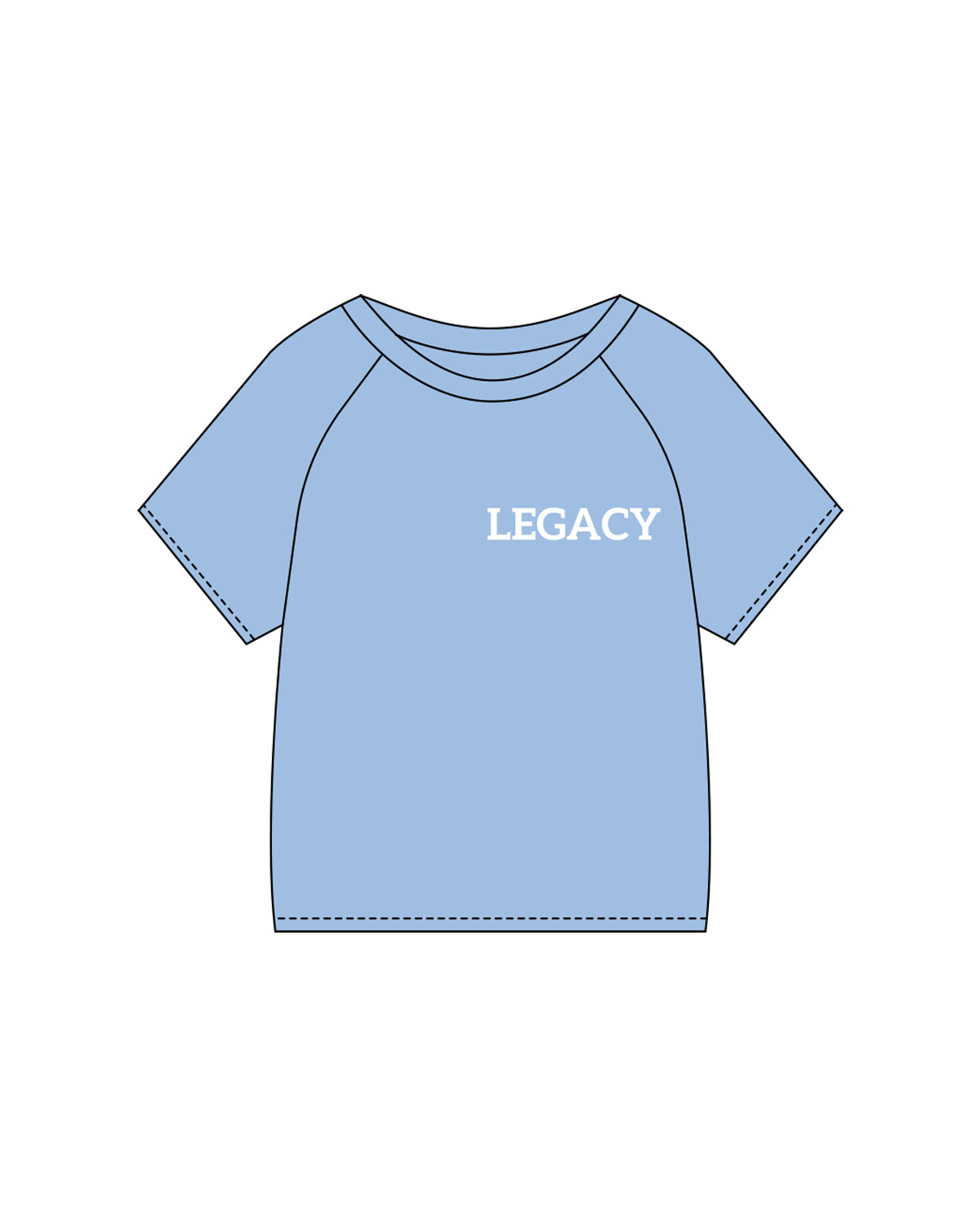 The Kids Tee - Carolina Blue - Legacy Alliance - Left Chest - White