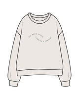 The Womens Crewneck - Bone - Brick House - Center Chest & Back Neckline - Printed - Full Color