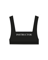 The Box Cut Bra - Black - Golden Hour Pilates - Center Chest "Instructor" - Back "GH" - Printed - White