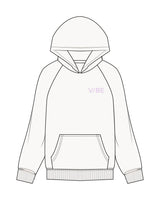 The Mens Hoodie - Washed Off White - The Vibe - Left Chest & Center Back Circular - Printed - Lavender