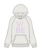 The Mens Hoodie - Washed Bone - The Vibe - Center Chest - Printed -  Lavender