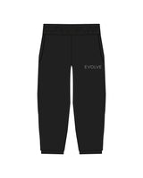 The Kids Sweatpants - Black - Evolve Spa - Left Leg - Below Pocket - White