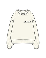 The Classic Crewneck - Off White - Legacy Alliance - Left & Back Center Stacked - Tone on Tone